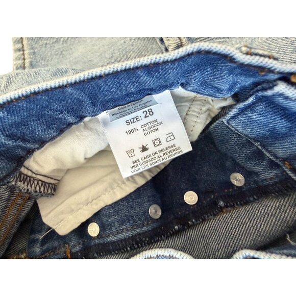 BETRO SIMONE Light Wash 100% Cotton Button Fly Jeans Size 28 - Picture 10 of 10